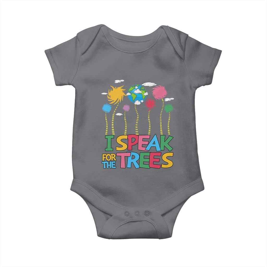 Funny Earth Day I Speak For The Trees Baby Onesie Hippie Trees