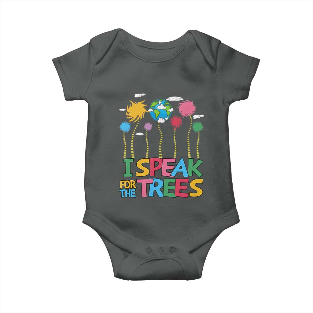 Funny Earth Day I Speak For The Trees Baby Onesie Hippie Trees