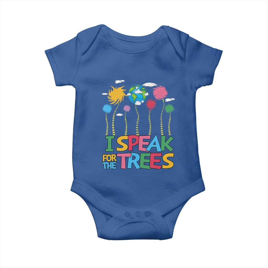Funny Earth Day I Speak For The Trees Baby Onesie Hippie Trees