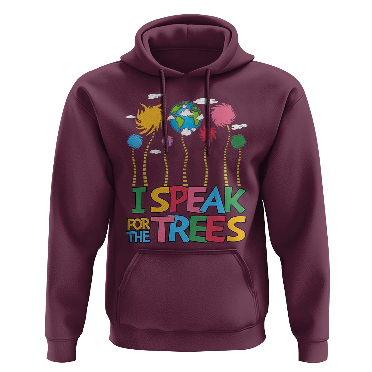 Funny Earth Day I Speak For The Trees Hoodie Hippie Trees