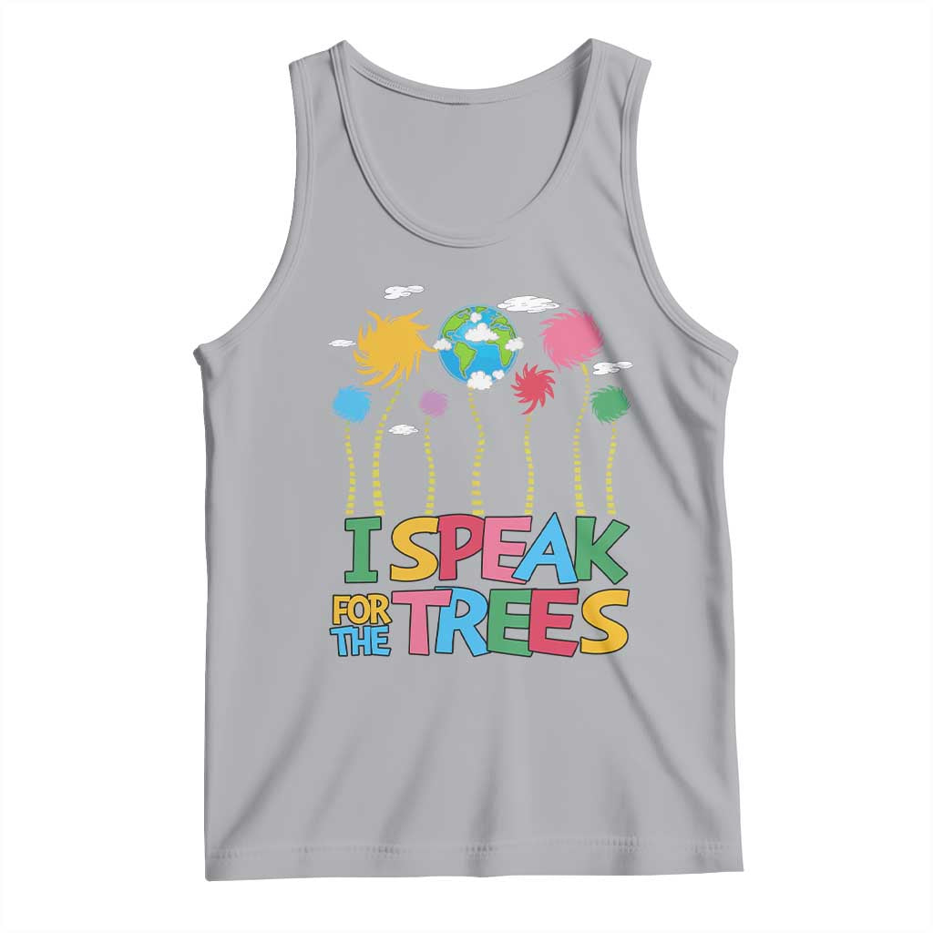 Funny Earth Day I Speak For The Trees Tank Top Hippie Trees