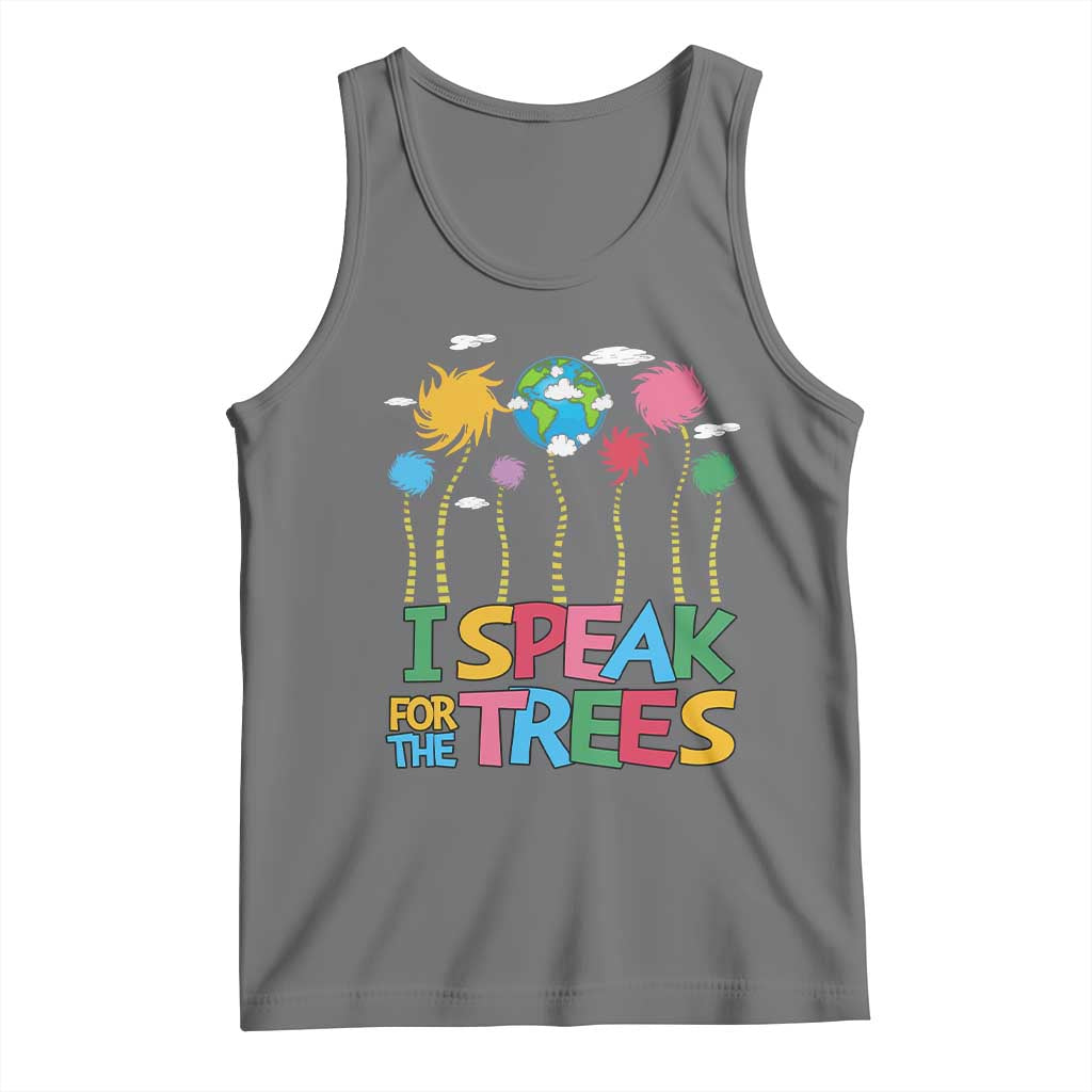 Funny Earth Day I Speak For The Trees Tank Top Hippie Trees