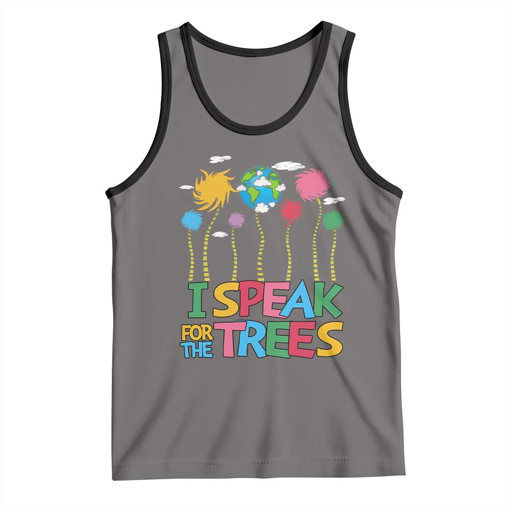 Funny Earth Day I Speak For The Trees Tank Top Hippie Trees