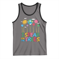 Funny Earth Day I Speak For The Trees Tank Top Hippie Trees