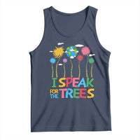 Funny Earth Day I Speak For The Trees Tank Top Hippie Trees
