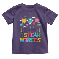 Funny Earth Day I Speak For The Trees Toddler T Shirt Hippie Trees