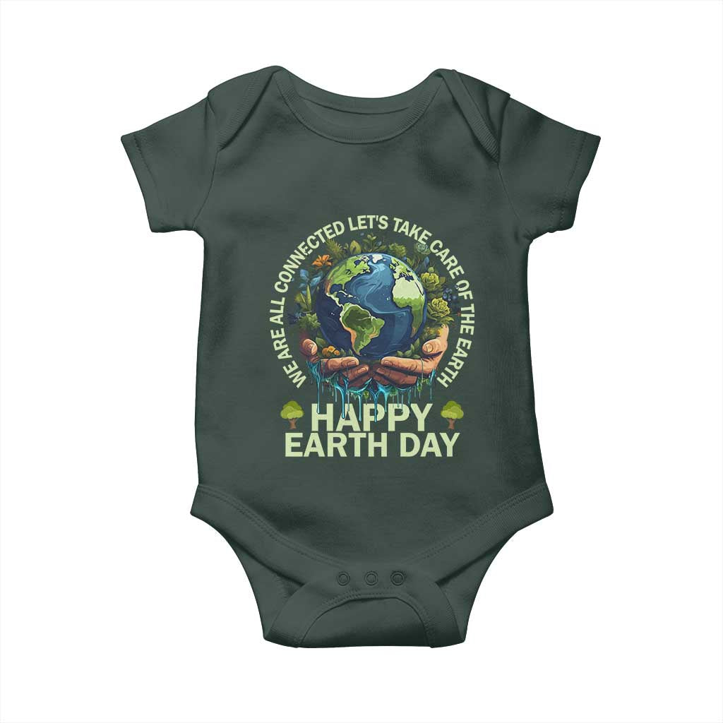 Happy Earth Day Baby Onesie We Are All Connected Let's Take Care Of The Earth