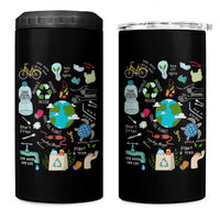 Earth Day Ecological sustainability Environment Protection 4 in 1 Can Cooler Tumbler