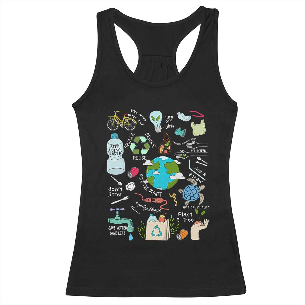 Earth Day Ecological sustainability Environment Protection Racerback Tank Top