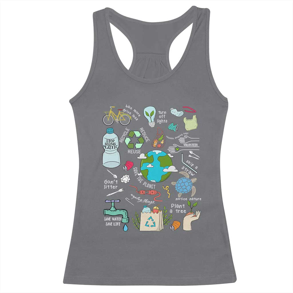Earth Day Ecological sustainability Environment Protection Racerback Tank Top
