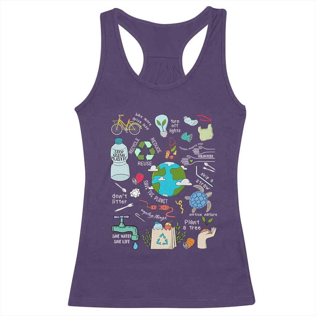 Earth Day Ecological sustainability Environment Protection Racerback Tank Top