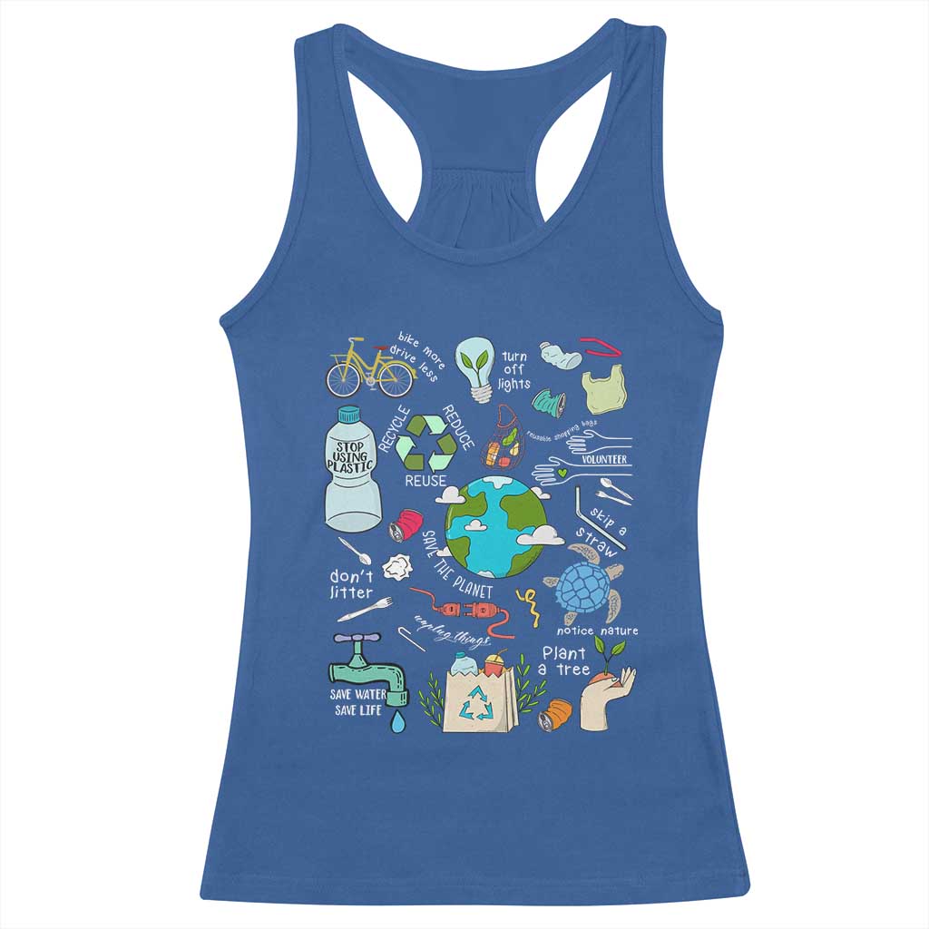 Earth Day Ecological sustainability Environment Protection Racerback Tank Top