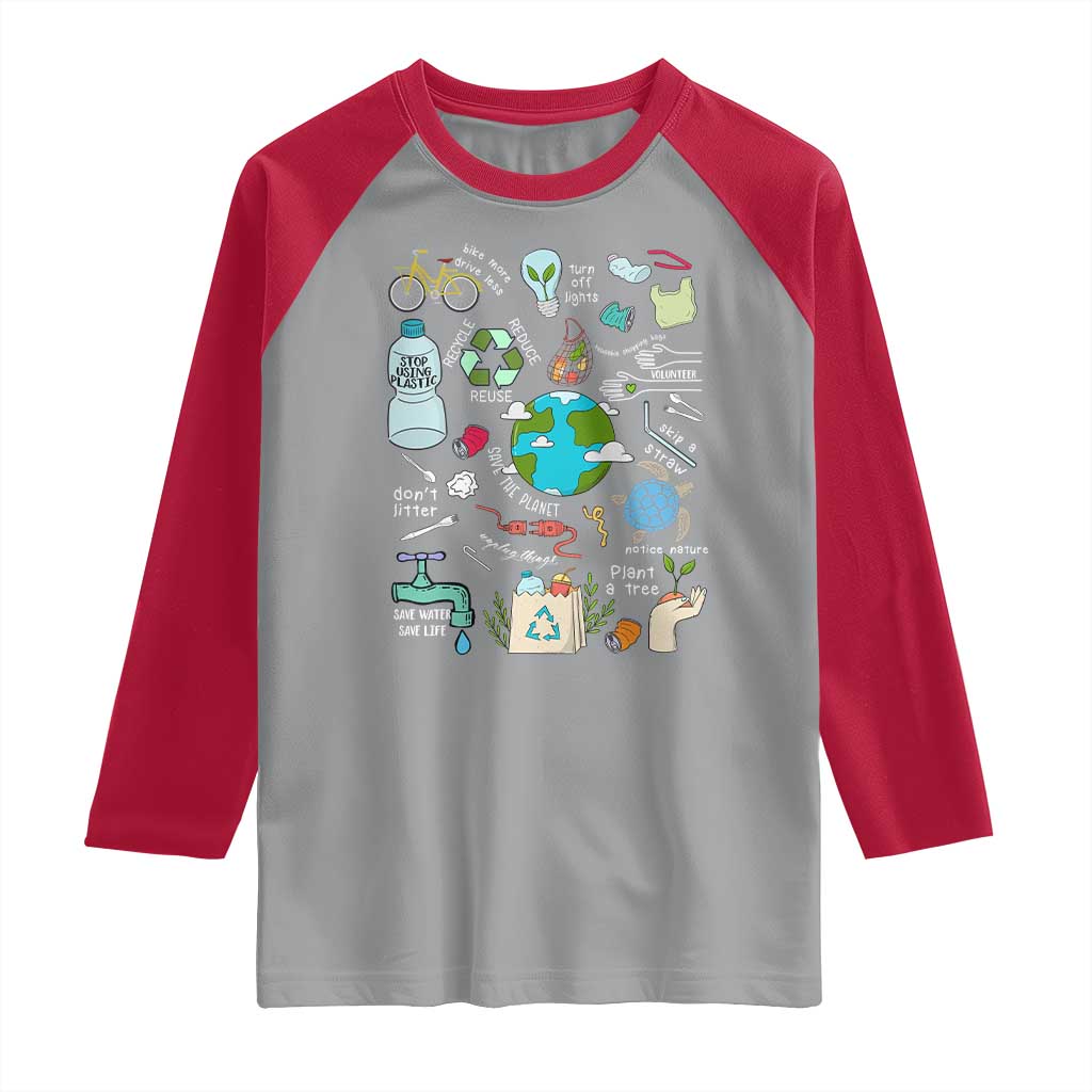 Earth Day Ecological sustainability Environment Protection Raglan Shirt