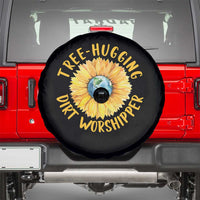 Earth Day Tree Hugging Dirt Worshipper Spare Tire Cover Earth Sunflower