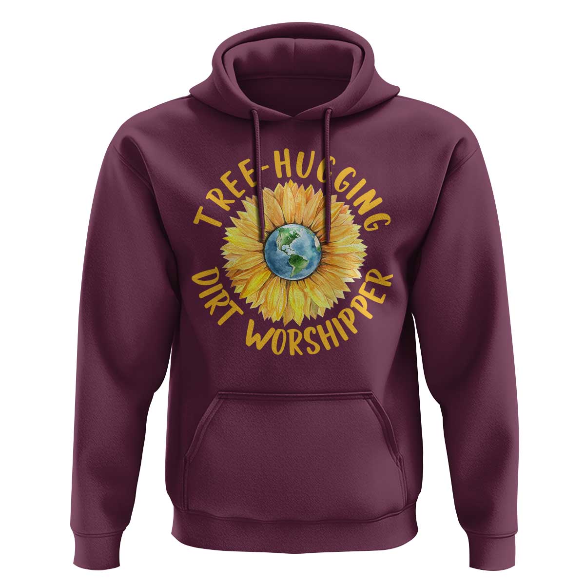 Earth Day Tree Hugging Dirt Worshipper Hoodie Earth Sunflower