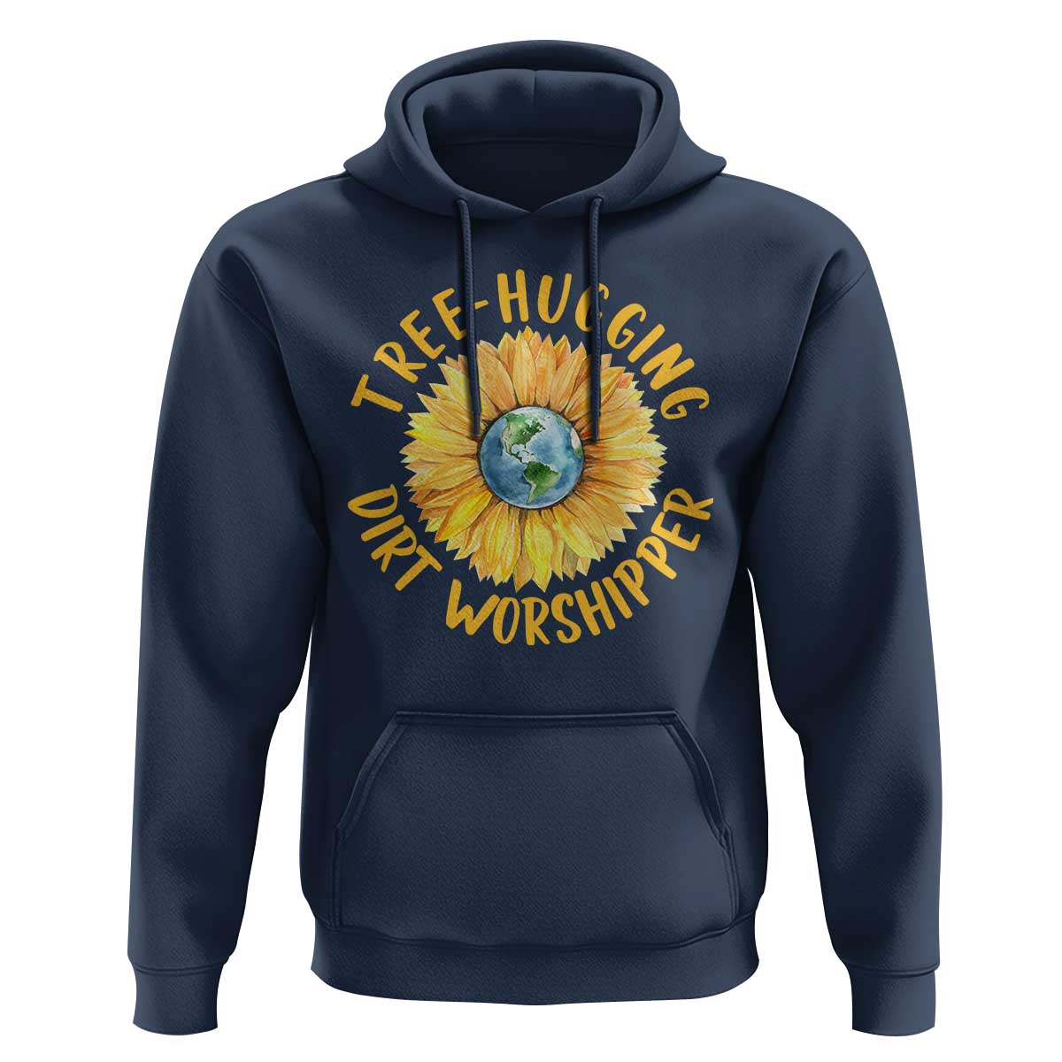 Earth Day Tree Hugging Dirt Worshipper Hoodie Earth Sunflower