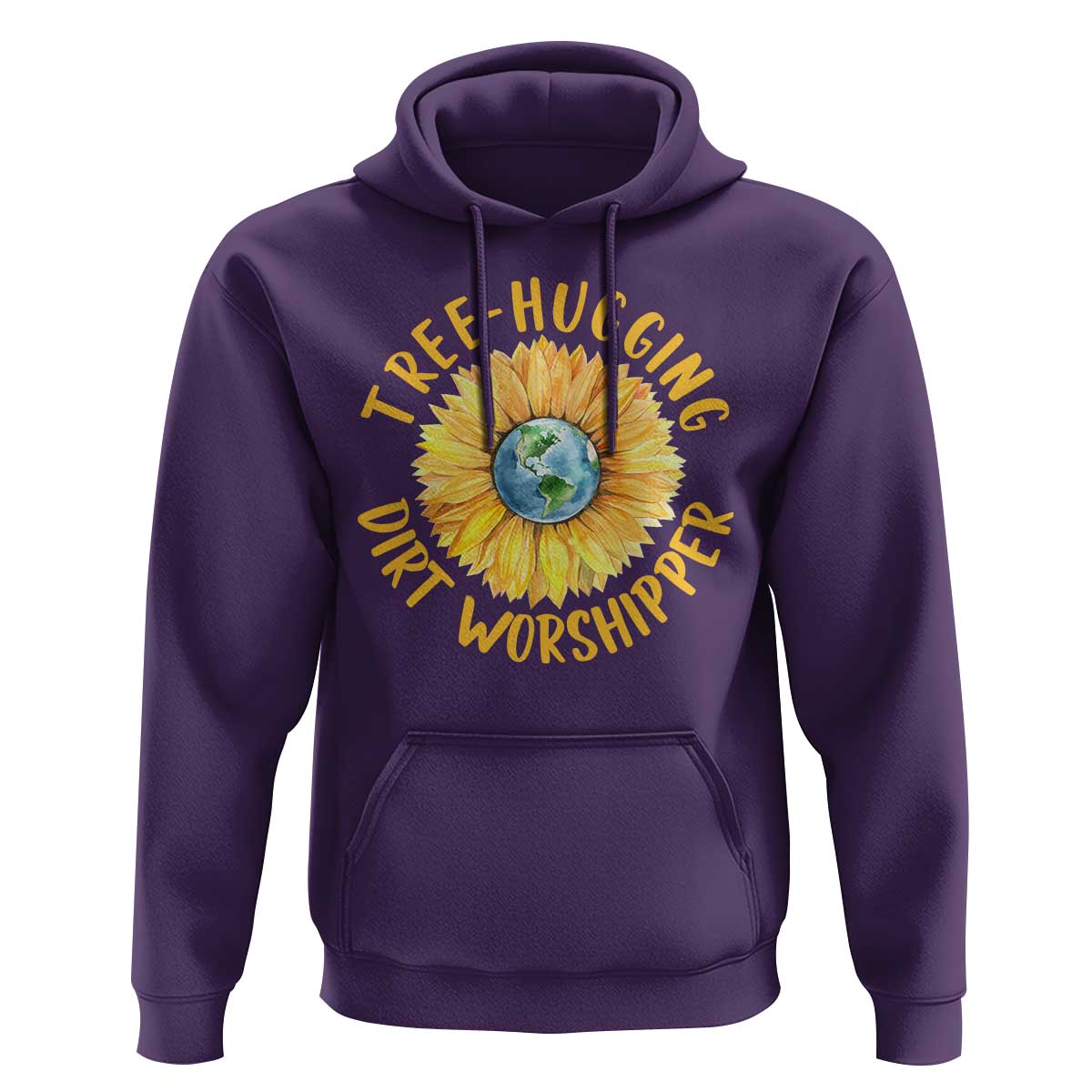 Earth Day Tree Hugging Dirt Worshipper Hoodie Earth Sunflower