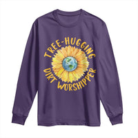 Earth Day Tree Hugging Dirt Worshipper Long Sleeve Shirt Earth Sunflower