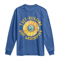 Earth Day Tree Hugging Dirt Worshipper Long Sleeve Shirt Earth Sunflower