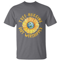 Earth Day Tree Hugging Dirt Worshipper T Shirt Earth Sunflower
