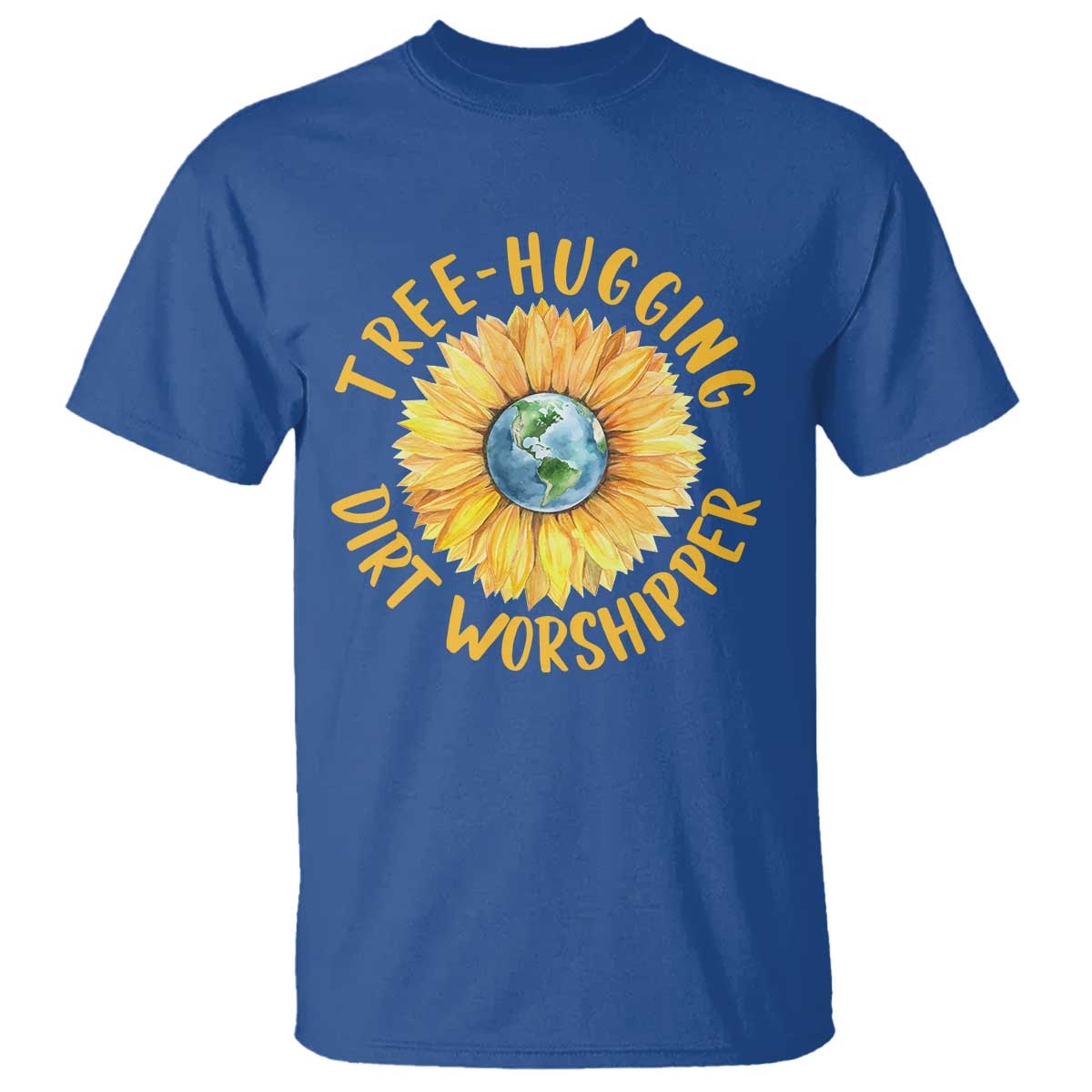Earth Day Tree Hugging Dirt Worshipper T Shirt Earth Sunflower