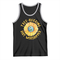 Earth Day Tree Hugging Dirt Worshipper Tank Top Earth Sunflower