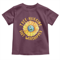 Earth Day Tree Hugging Dirt Worshipper Toddler T Shirt Earth Sunflower