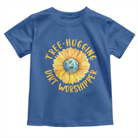 Earth Day Tree Hugging Dirt Worshipper Toddler T Shirt Earth Sunflower
