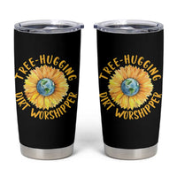 Earth Day Tree Hugging Dirt Worshipper Tumbler Cup Earth Sunflower