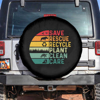 Earth Day Spare Tire Cover Save Bees Rescue Animals Recycle Plastic