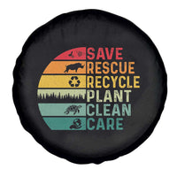 Earth Day Spare Tire Cover Save Bees Rescue Animals Recycle Plastic