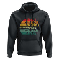 Earth Day Hoodie Save Bees Rescue Animals Recycle Plastic