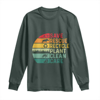 Earth Day Long Sleeve Shirt Save Bees Rescue Animals Recycle Plastic