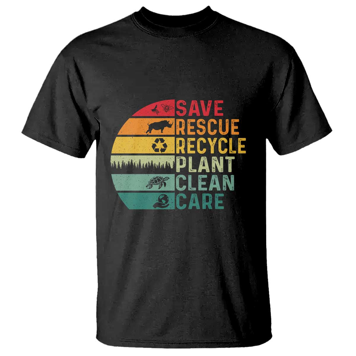 Earth Day T Shirt Save Bees Rescue Animals Recycle Plastic