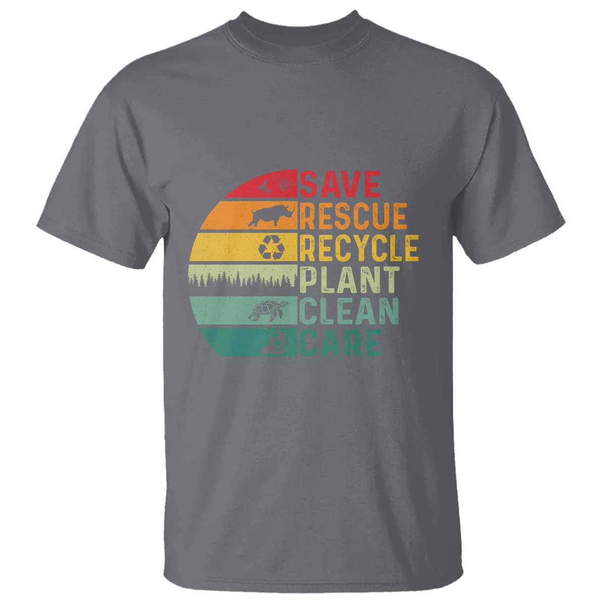 Earth Day T Shirt Save Bees Rescue Animals Recycle Plastic