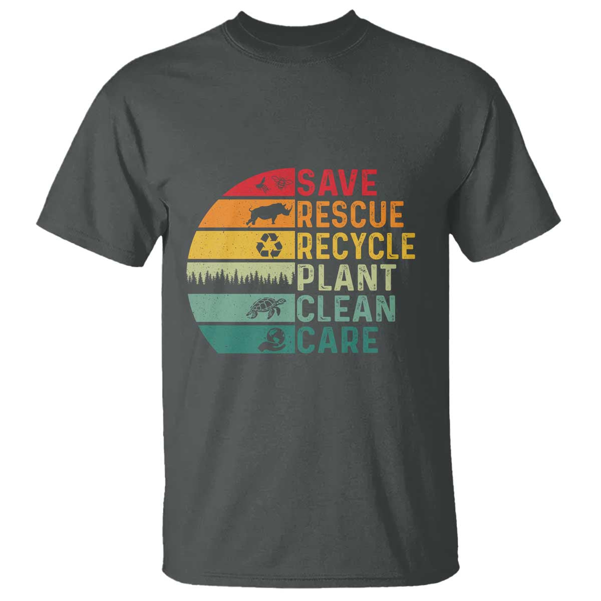 Earth Day T Shirt Save Bees Rescue Animals Recycle Plastic