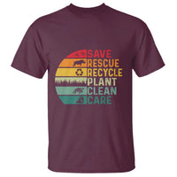 Earth Day T Shirt Save Bees Rescue Animals Recycle Plastic