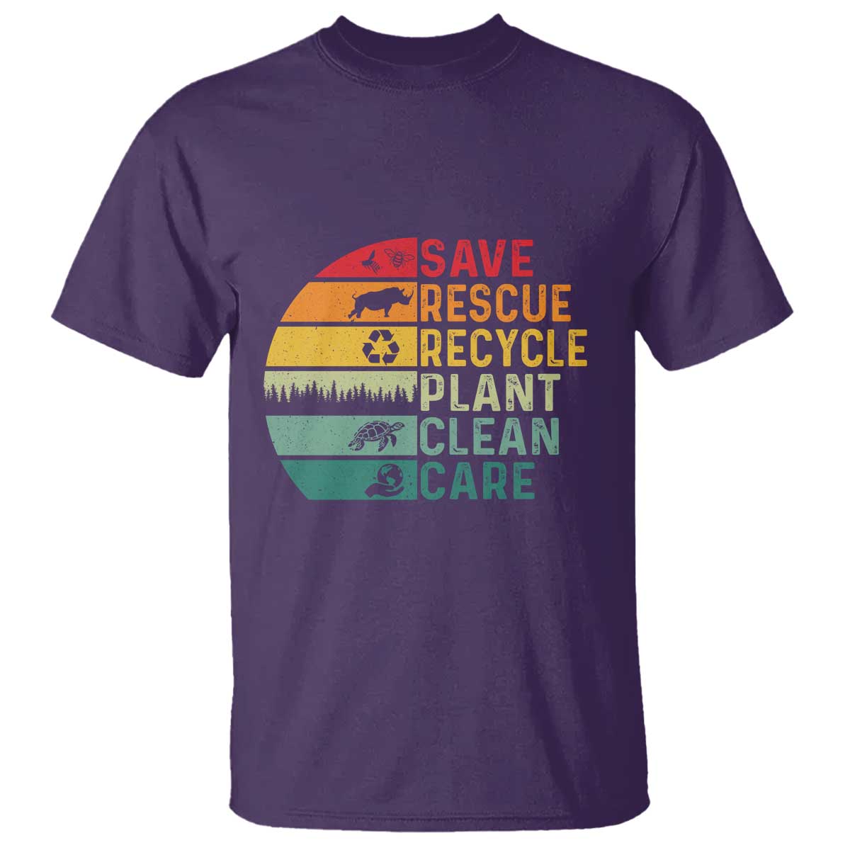 Earth Day T Shirt Save Bees Rescue Animals Recycle Plastic