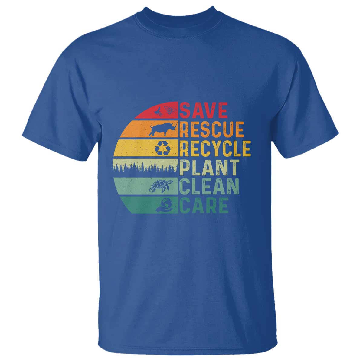 Earth Day T Shirt Save Bees Rescue Animals Recycle Plastic