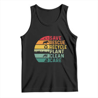 Earth Day Tank Top Save Bees Rescue Animals Recycle Plastic