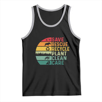 Earth Day Tank Top Save Bees Rescue Animals Recycle Plastic