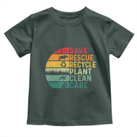 Earth Day Toddler T Shirt Save Bees Rescue Animals Recycle Plastic