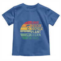 Earth Day Toddler T Shirt Save Bees Rescue Animals Recycle Plastic