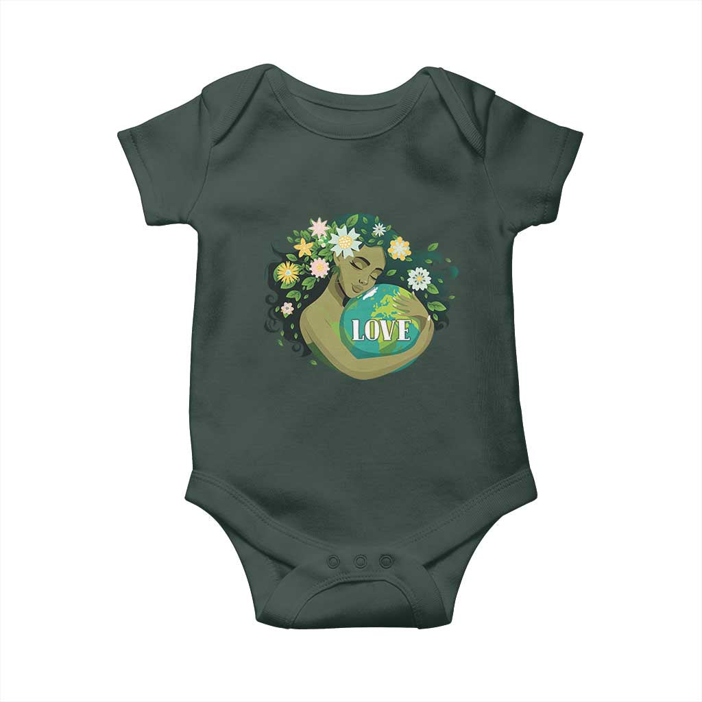 LOVE Mother Earth Day Save Our Planet Environment Green Baby Onesie