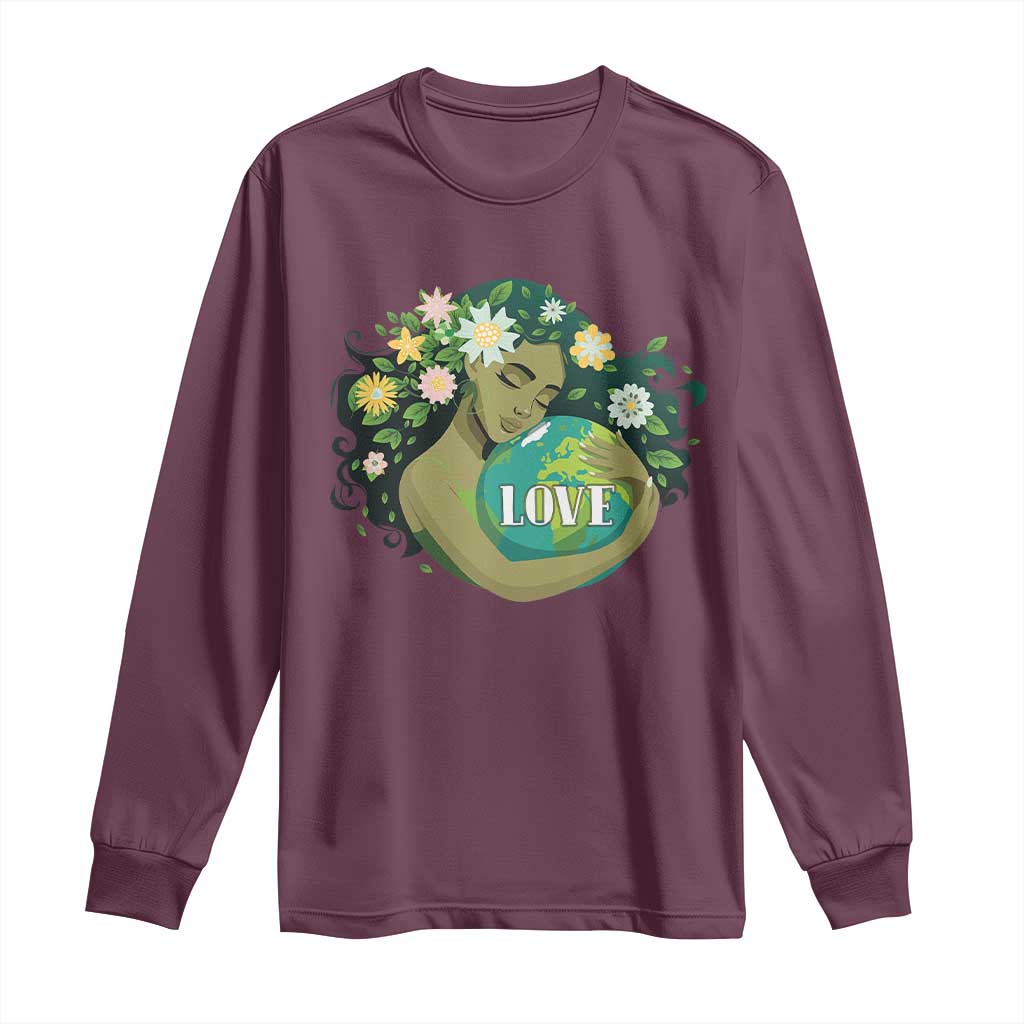 LOVE Mother Earth Day Save Our Planet Environment Green Long Sleeve Shirt