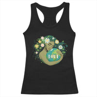 LOVE Mother Earth Day Save Our Planet Environment Green Racerback Tank Top