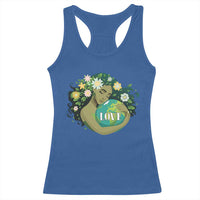 LOVE Mother Earth Day Save Our Planet Environment Green Racerback Tank Top