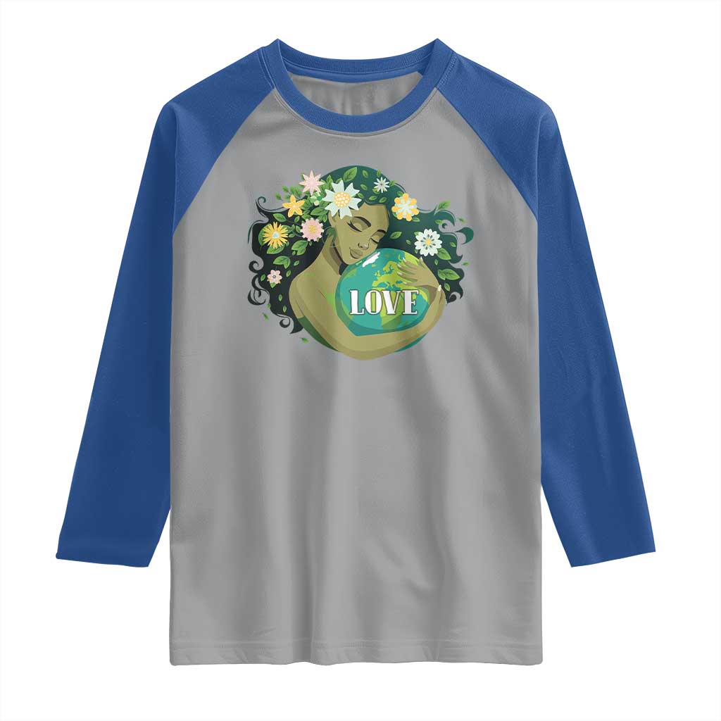 LOVE Mother Earth Day Save Our Planet Environment Green Raglan Shirt