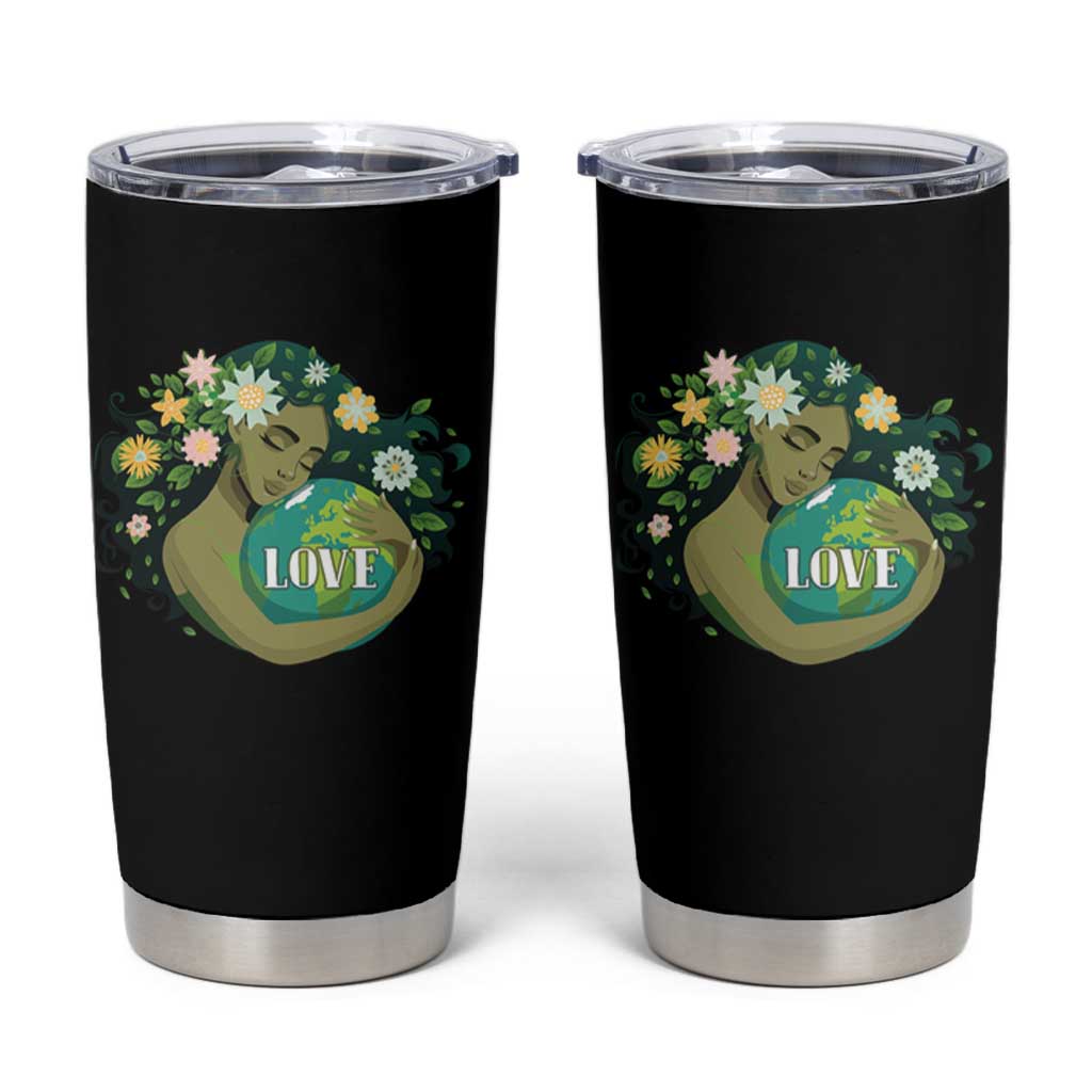LOVE Mother Earth Day Save Our Planet Environment Green Tumbler Cup