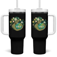 LOVE Mother Earth Day Save Our Planet Environment Green Tumbler With Handle